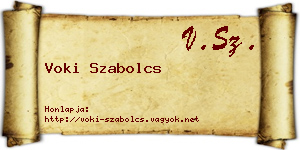 Voki Szabolcs névjegykártya